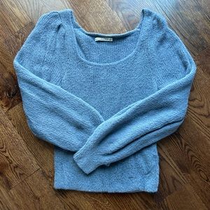 A&F Eyelash Fuzzy Balloon Sleeve Sweater